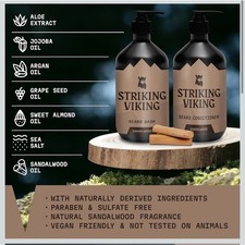 Striking Viking Beard Care Set Sandalwood shampoo  conditioner 10oz