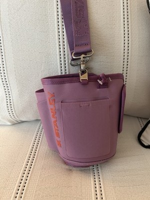 Stanley Purple Crossbody Water Bottle Holder Bag Adjustable Detachable Strap