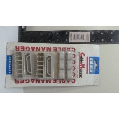 Aidata Cable Manager CM02 White Cable Clips Organizer New Sealed Pack