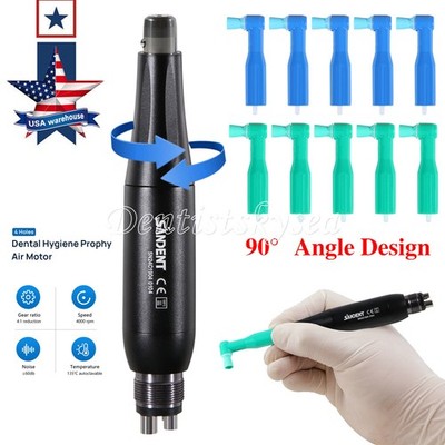 Dental Hygiene Prophy Handpiece Air Motor 4:1 Nose Cone 360°Swivel Prophy Angle