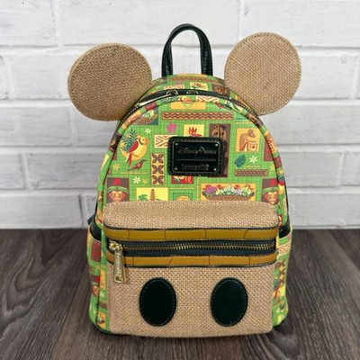 Loungefly Disney Enchanted Tiki Room Mickey Main Attraction Mini Backpack NWT