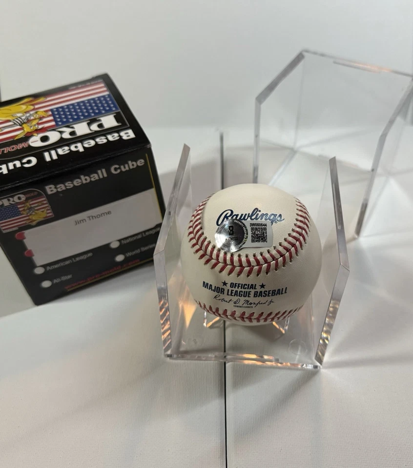 Jim Thome Signed Baseball auto 500 HR club Beckett witnessed Phillies HOF Legend - Image 2 of 3