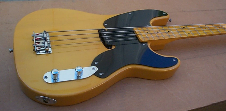 Bajo estilo Dillion Telecaster con bolsa - 2007 - ¡Como nuevo! Foto 2 de 4