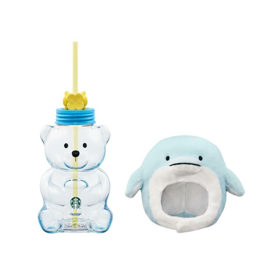 Starbucks Korea 2026 JEJU Dolphin Bearista Glass Cold Cup 591ml | eBay