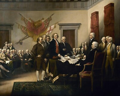 Signing Declaration of Independence Jefferson Founding Fathers Photo Picture