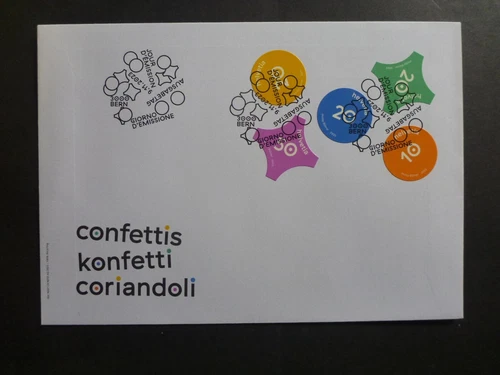 SWITZERLAND 2023 Confetti Set 5 Stamps First Day Cover