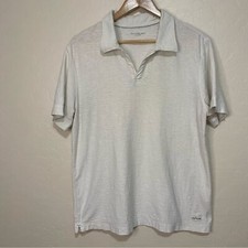 Men  s Calvin Klein white short sleeve polo shirt Size L