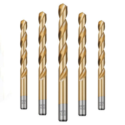 HSS Spiral Bohrer Stahlbohrer Metallbohrer Spiralbohrer Titanium Coated 1mm-12mm