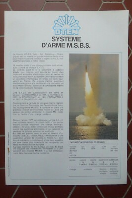 DTEN DOKUMENT LUFTWAFFENSYSTEM MSBS BALLISTISCHE RAKETE MARINE U-BOOT SNLE