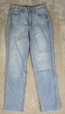 Hollister Women's Size 0S Ultra High Rise Mom Jean Stretch Light Wash Blue Jean