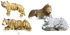 Lot of 4 K's Collection Wild Animal Series Figures Statues Lion and Tigers