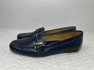 Peter Millar Perforated Blue Driving Moccasins 8 Amazon.com | PETER MILLAR Women main image 4