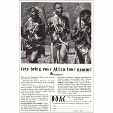 1959 BOAC: Jets bring your Africa Tour Nearer Vintage Print Ad
