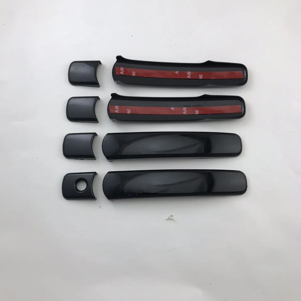Tapa de manija de puerta ABS negra cubierta lateral moldura para 07-12 Nissan Altima Qashqai 8 piezas Foto 2 de 2
