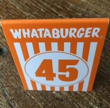 Whataburger Table Tent Number Forty Five #45 Texas Burgers