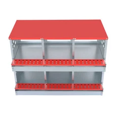 6 Hole Chicken Nesting Box Hen Laying Boxes Roll Away Nesting Box for Laying Egg