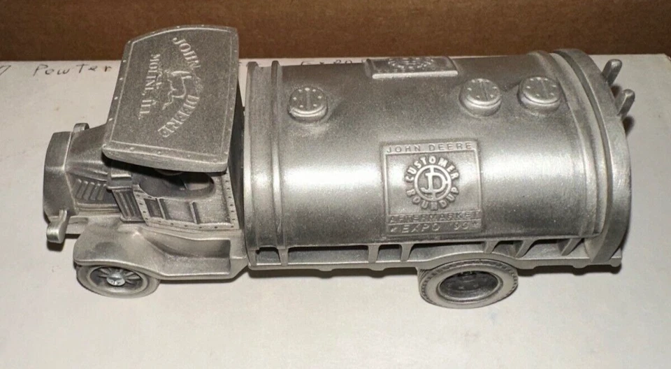 Spec Cast Pewter John Deere Tanker Truck Nashville 1993 Expo Limited #419 - Image 2 of 3