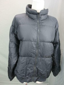 EDDIE BAUER SIZE M MENS BLACK FULL ZIP INSULATED DOWN NO HOOD PUFFER JACKET T591 | eBay