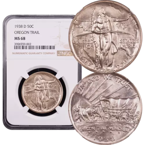 1938-D Oregon Commemorative Half Dollar 50c NGC MS68 