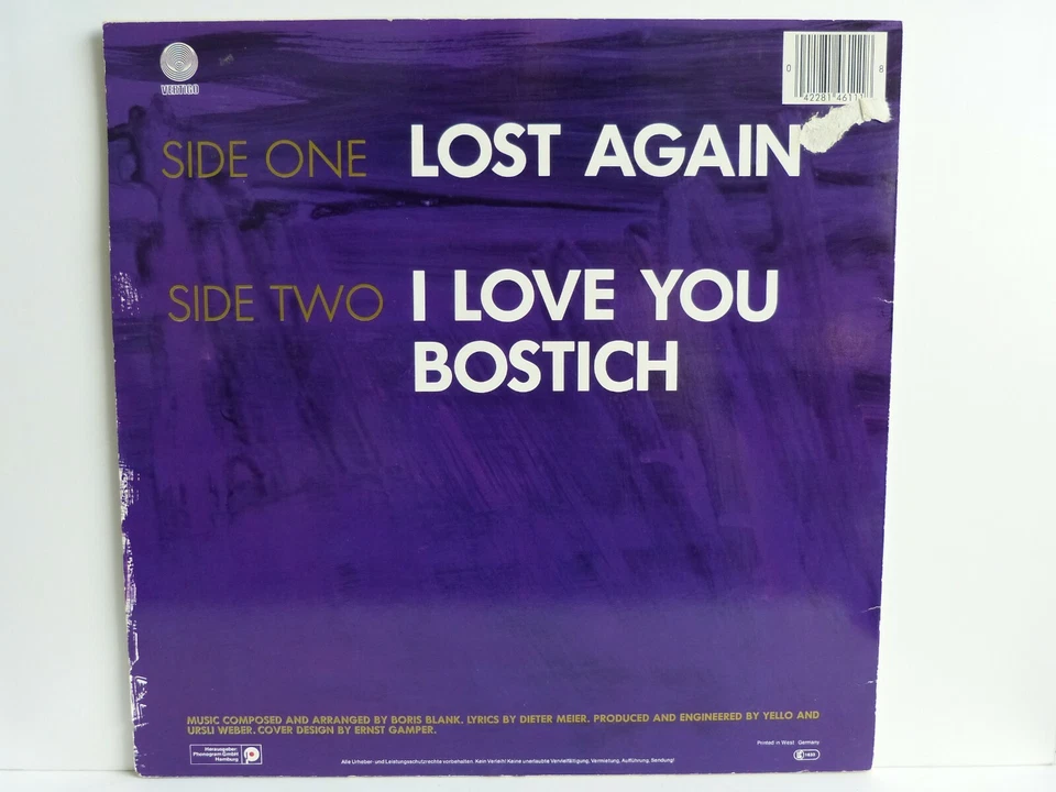 Yello – 12“ Maxi – Lost Again / Vertigo 814 611-1 von 1983 - Bild 2 von 2