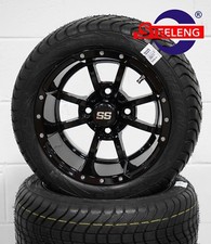 Golf Cart 12 Black Storm Trooper Wheels And 21540-12 Dot Low Profile Tires4