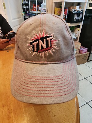 TNT Fireworks Gray Red 100% Cotton Embroidered Adjustable Strapback Hat Cap