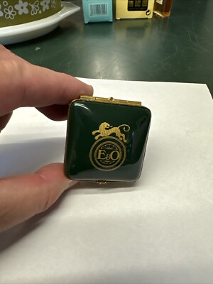 Limoges France Green Eastern & Oriental Express Train Trinket Box