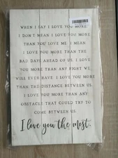 White Pine Wood Decorative Wall Sign (Love) 15 x 10 Made In USA