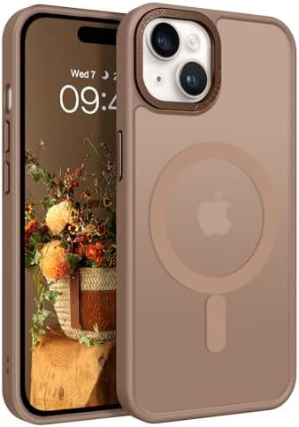 Compatible with iPhone 15 Plus Case, Translucent Matte Slim Shockproof Magnetic