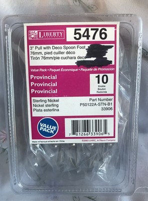 LIBERTY HARDWARE 5476 10 Knobs Provincial Sterling Nickel 3” Pull ...