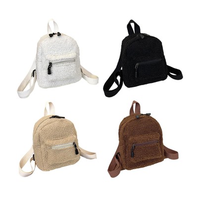 Plush Backpack Compact Casual Daypack for Teens Women Girls Birthday Gift