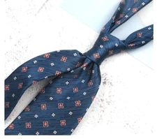 New Classic Polka Dot Blue Red JACQUARD WOVEN 100% Silk Men's Necktie Tie