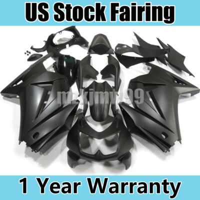 Matte Black Injection Body Fairing Kit For Kawasaki Ninja 250R EX250 2008-2012