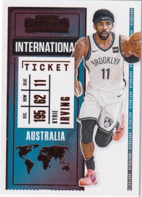 2020-21 Panini Contenders Basketball No. 3 Kyrie Irving International Ticket Red