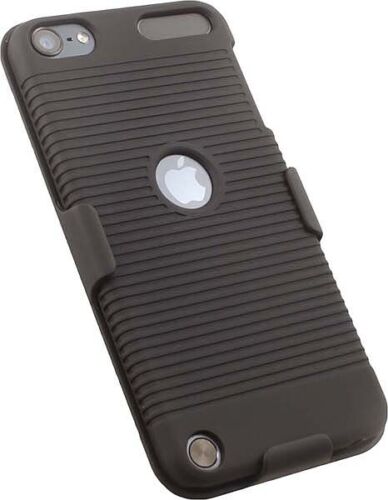 BLACK HARD CASE COVER + BELT CLIP HOLSTER STAND FOR iPOD TOUCH 5 6 7 - Picture 2 of 7