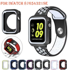 Sport iWatch Band+Protective Case for Apple Watch Series 9 8 7 6 5 4 3 2 1 SE