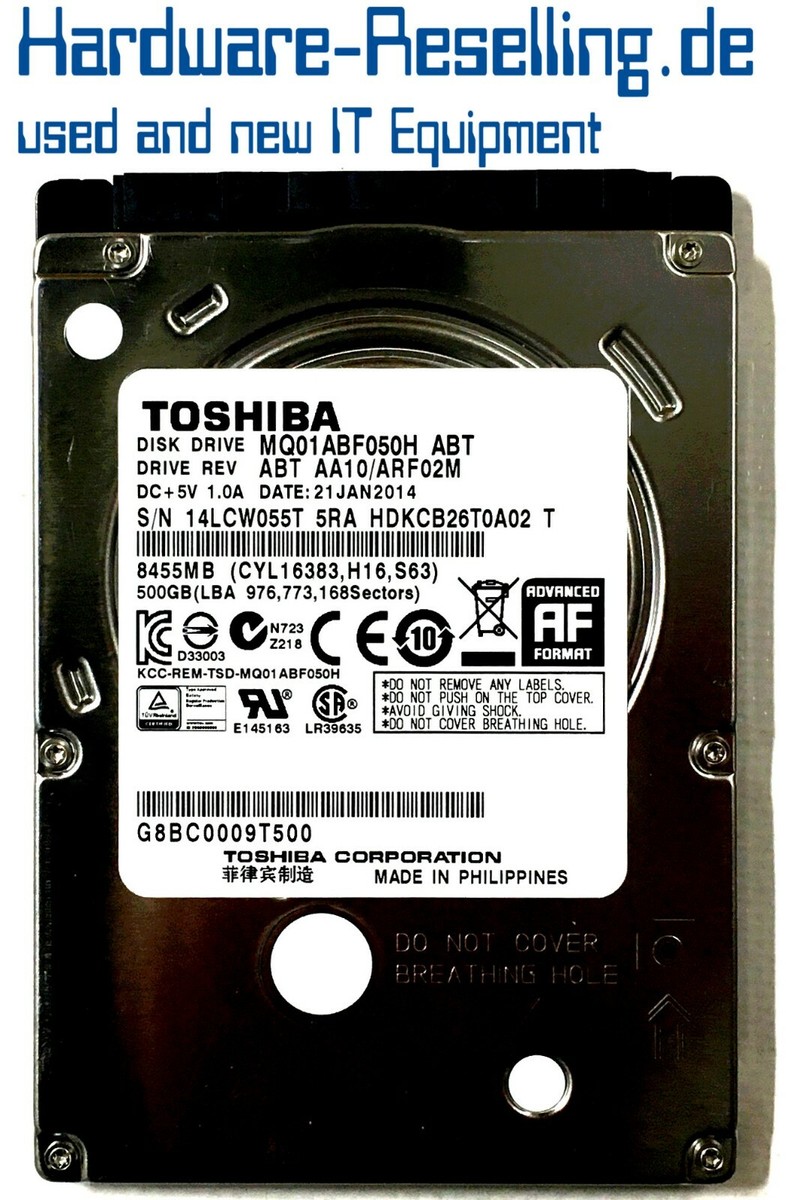Toshiba 500GB 8GB Flash 5400RPM 32MB Cache SATA III HDD