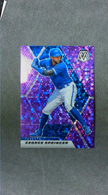 2021 Panini Mosaic Quick Pitch Purple Prizm #142 George Springer