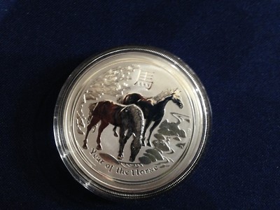 2014 Australia $1 Silver Year of the Horse Gem Proof-like BU One