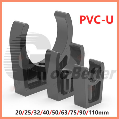 Offene Rohrclips PVC einzeln offen 20 mm 25 mm 32 mm 40 mm 50 mm 110 mm feste Rohrklemme - Bild 1 von 17