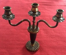 Kerzenständer aus Bronze und Mahagoni 3-armig