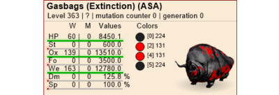 Ark ASA Xbox/PC/PS PVE Deadpool Gasbag Pair Level 363 FULL GROWN