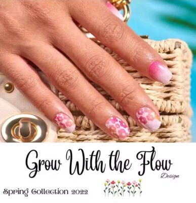Color Street ''Grow With The Flow'' Real Nail Polish Mani Strips Retired New