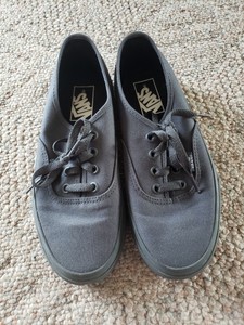 solid grey vans