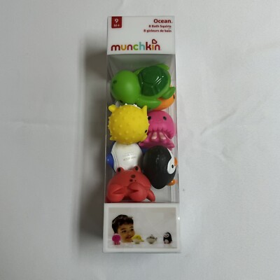 Munchkin 8-pk. Ocean Sea Creatures Bath Toys Squirt & Float One Size Multi 9M+