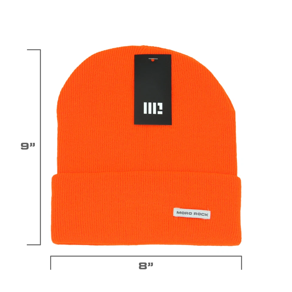 2 Piece Mororock Beanie Thicken Warm Cuff Plain Knit Ski Cap Men Women Acrylic - Image 2 of 4