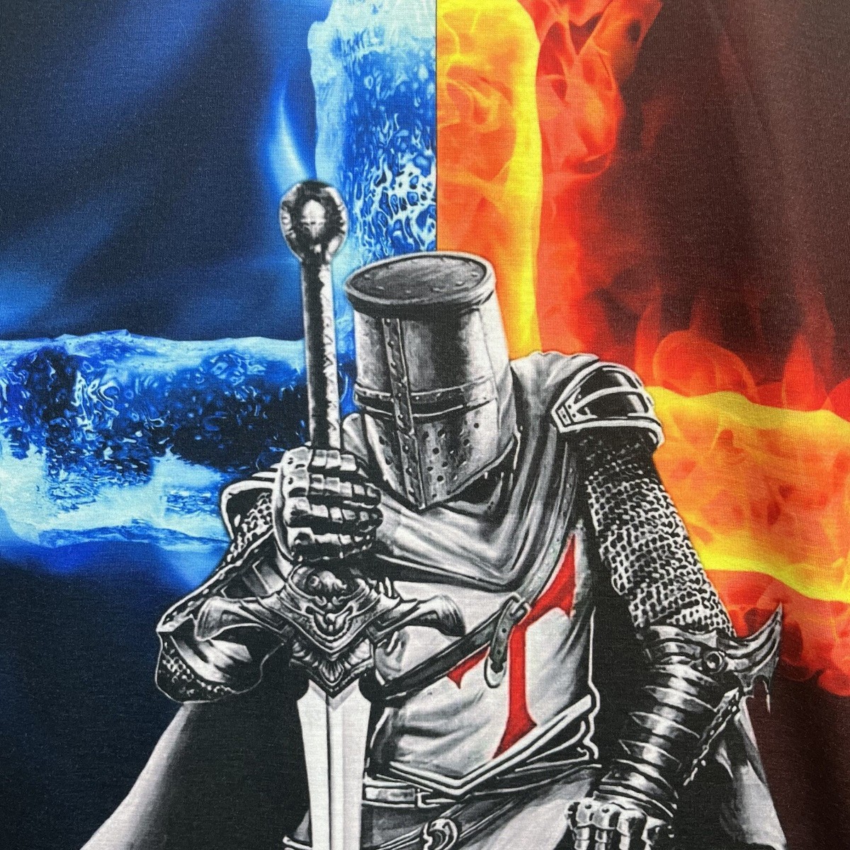 Zootop Bear Mens The Knights Templar The Devil Saw Me With My Head Down Tee XL View 3