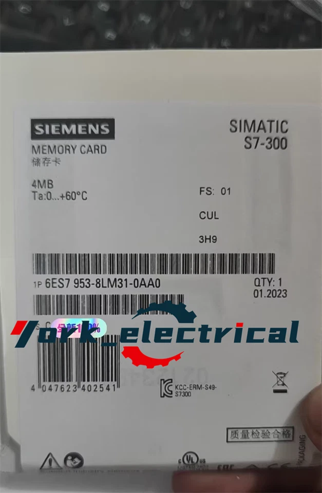6ES7953-8LM31-0AA0 NEW SIEMENS SIMATIC S7-300 Memory Card 6ES7953-8LM31-0AA0 - Image 3 of 3