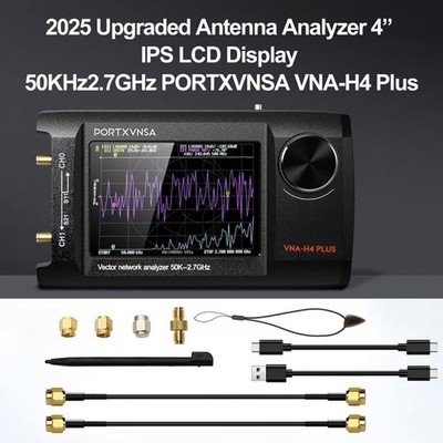 VNA-H4 Plus 50kHz-2.7GHz Handheld Vector Network Antenna Analyzer 4'' IPS LCD