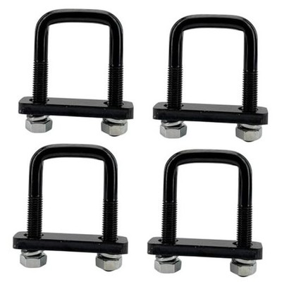 4 Pack Square U-Bolt for Trailer- Fits Fits Up To 2.5 Inch Wide Leaf Springs